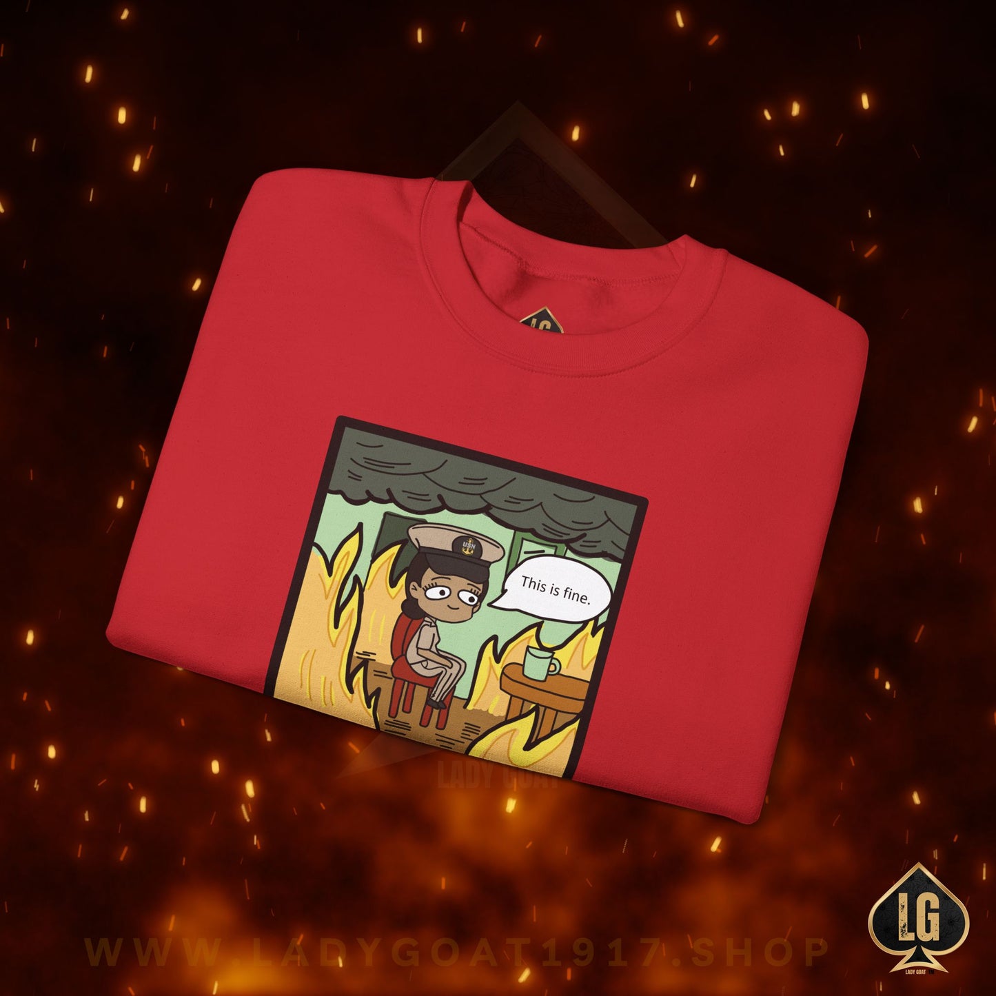 This is Fine ! V1 CPO Crewneck Sweater