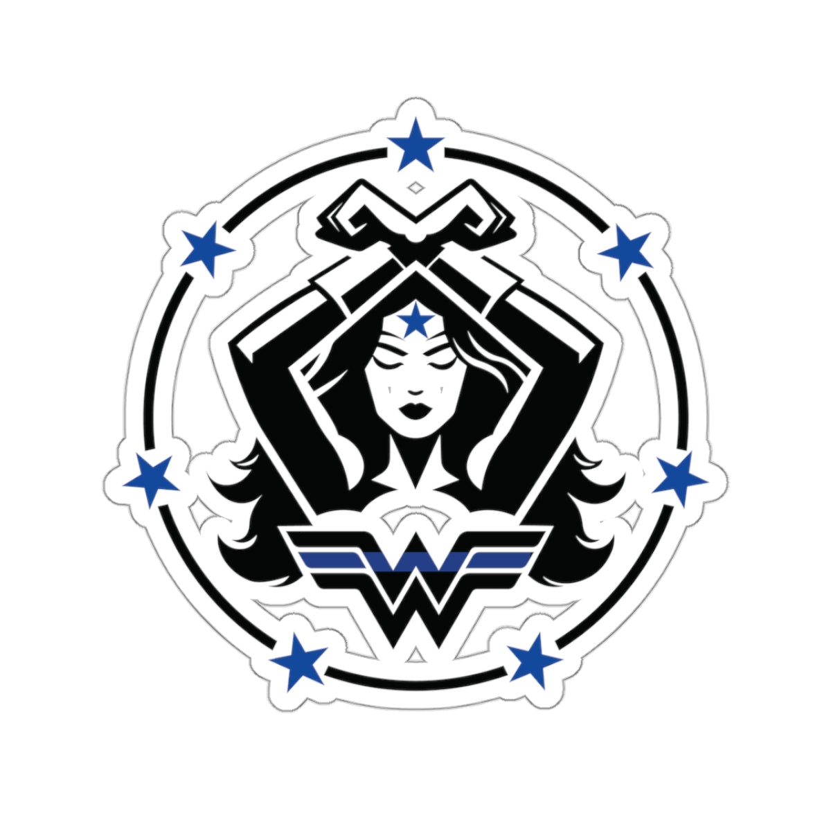 WW Blue Line Sticker V1