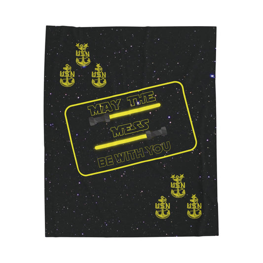 May The Mess Be With You ! Plush Blanket