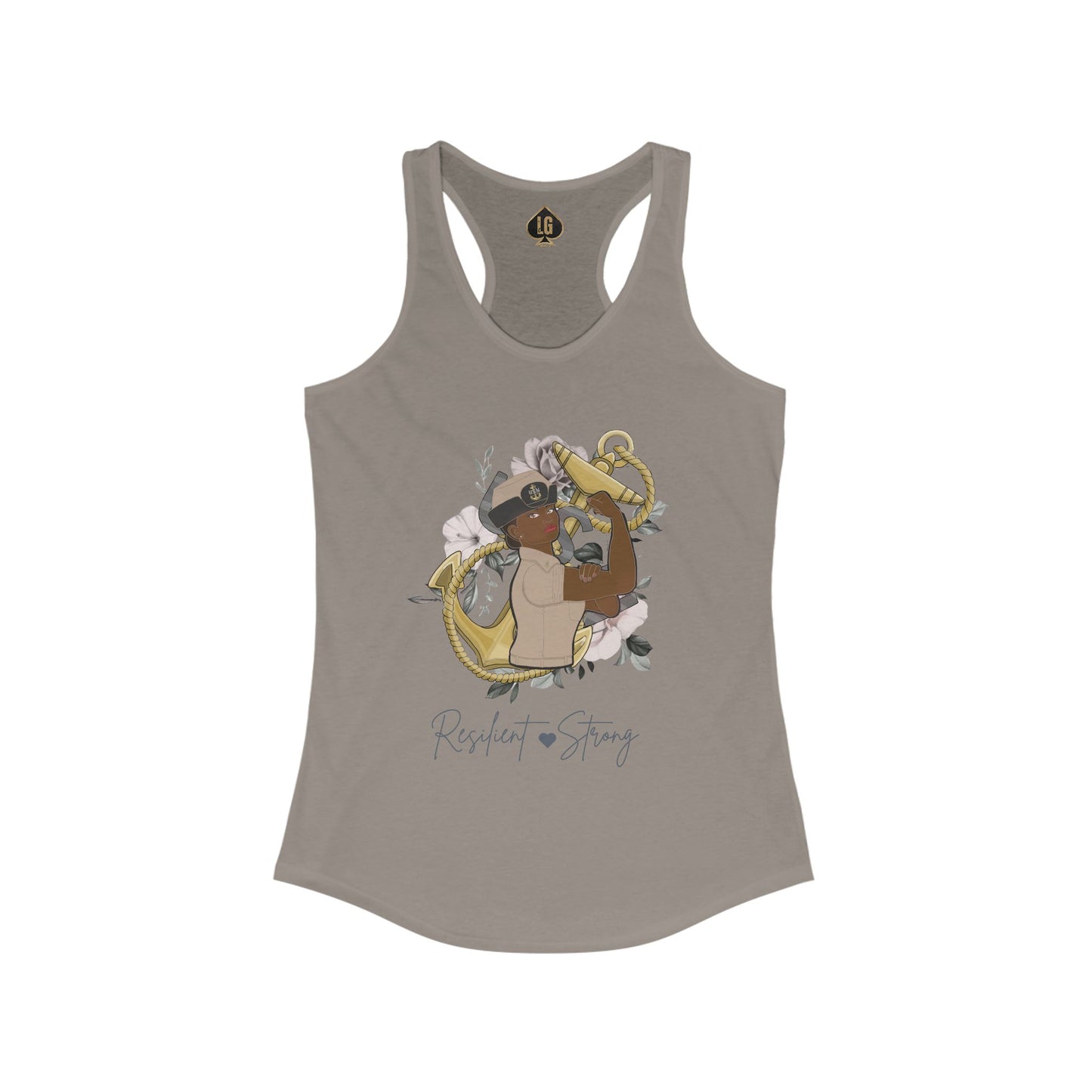 Resilient and Strong V5 Bucket Women's Ideal Racerback Tank