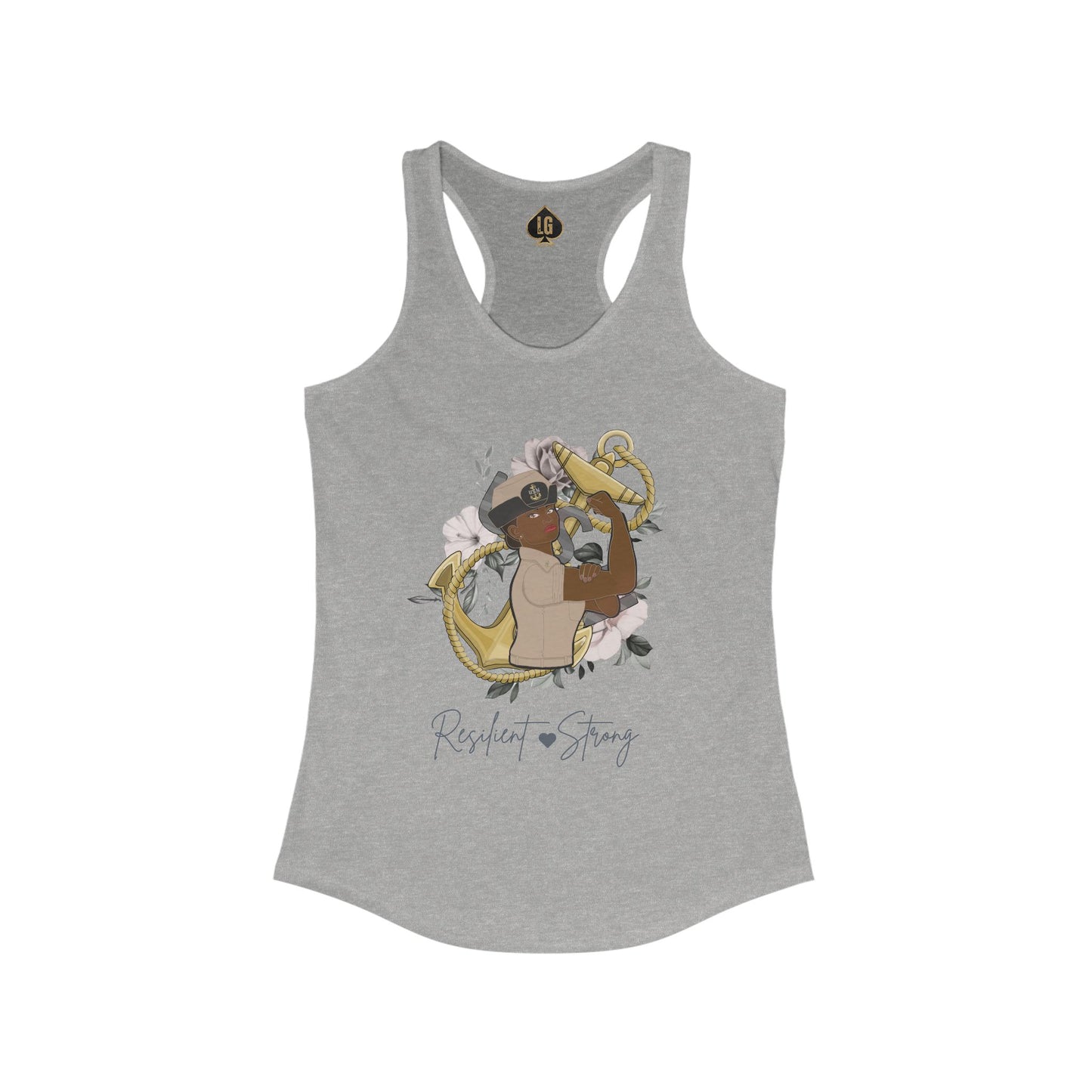 Resilient and Strong V5 Bucket Women's Ideal Racerback Tank