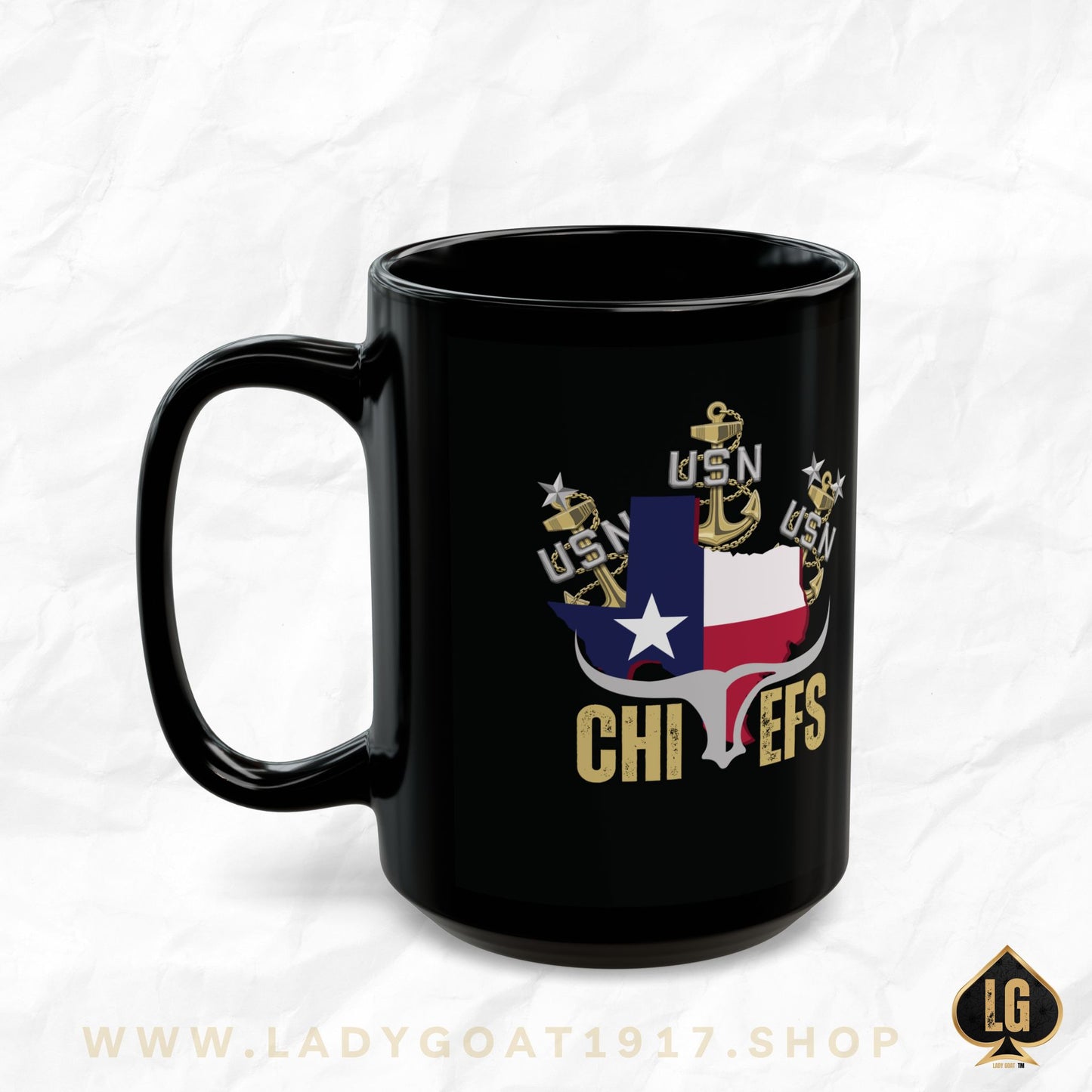 Texas Goats Black Mug
