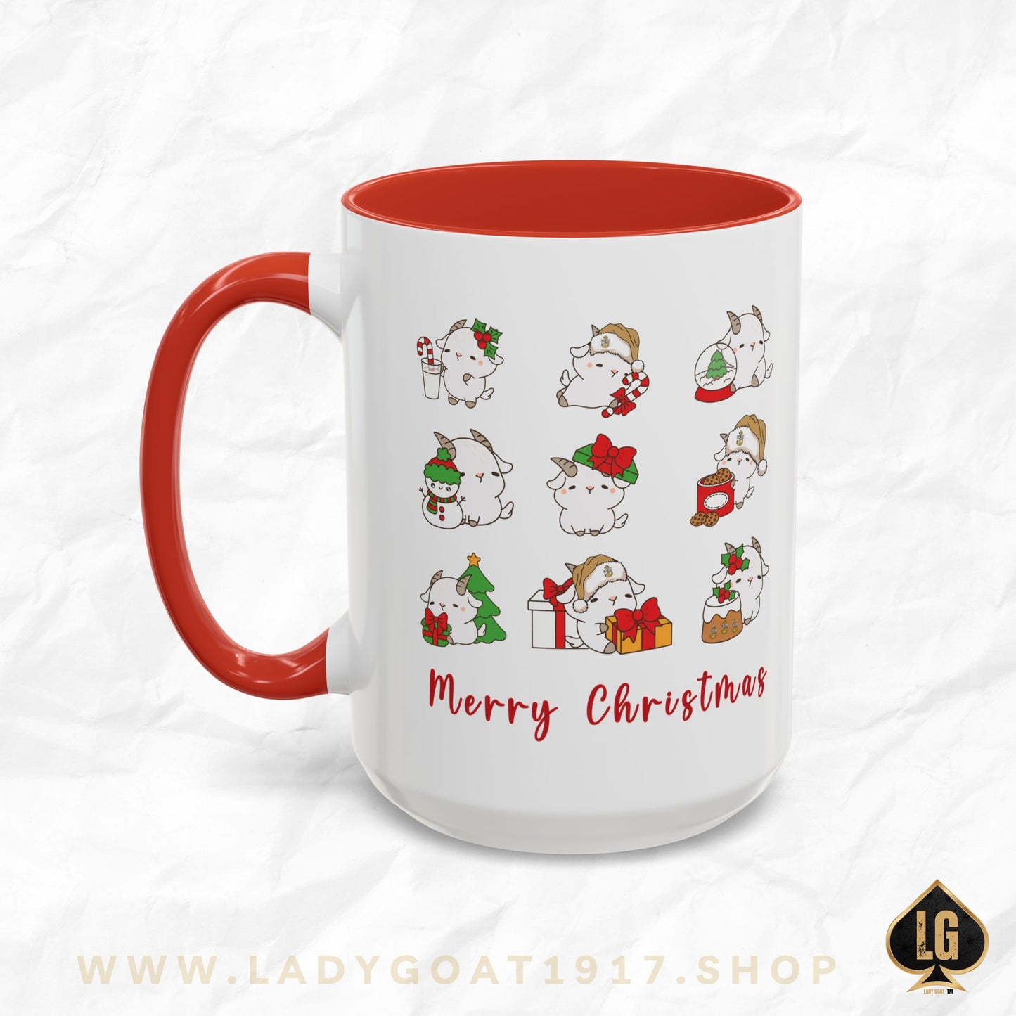 Hello Goat Christmas 15oz Mug