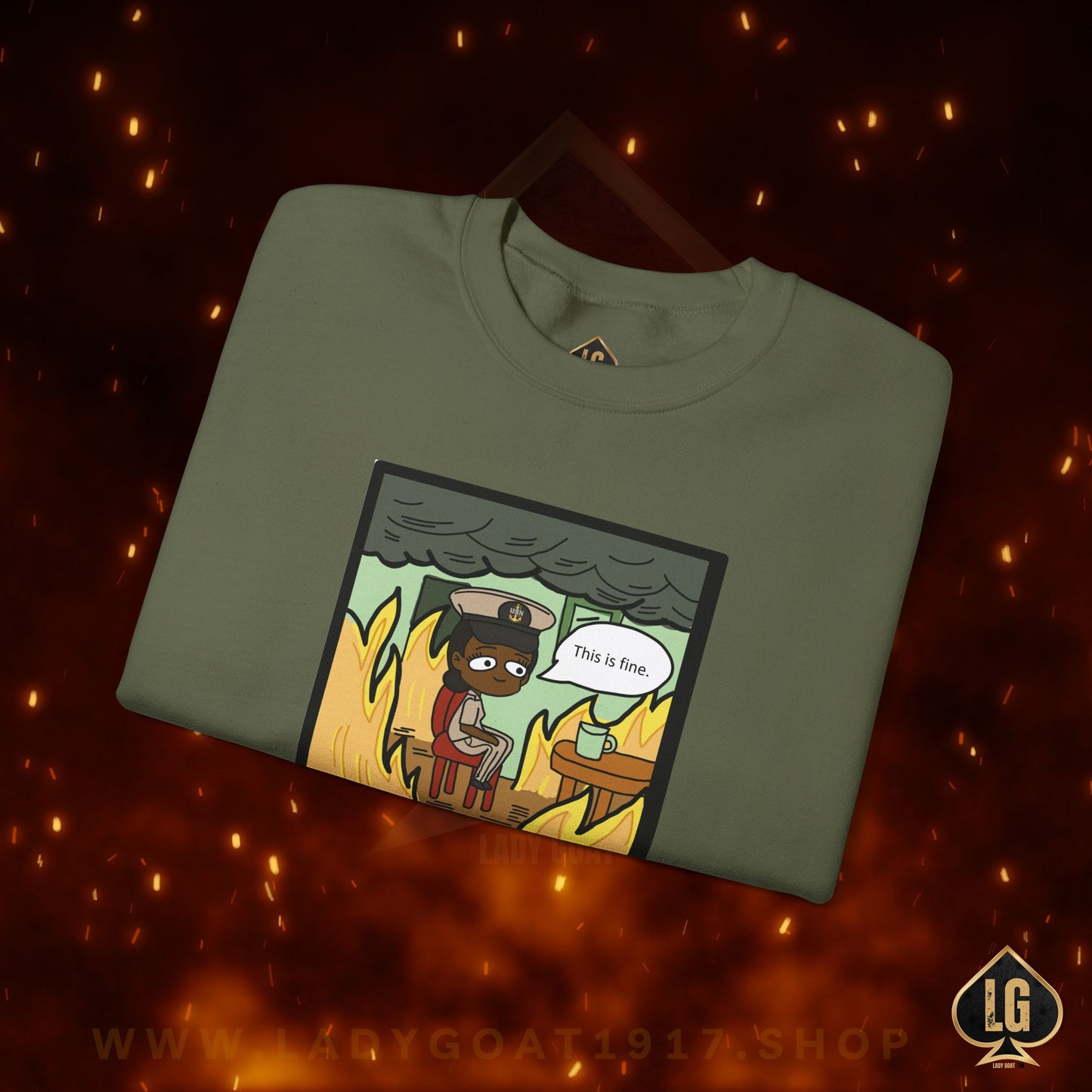 This is Fine ! V6 CPO Crewneck Sweater