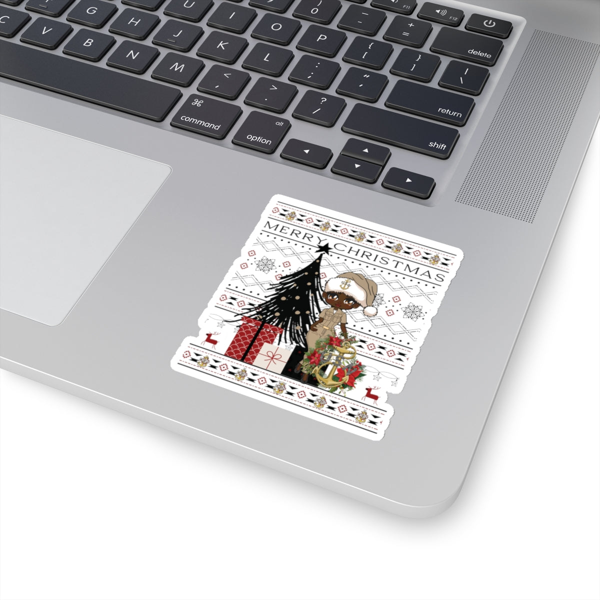 Khaki Christmas V3 Stickers
