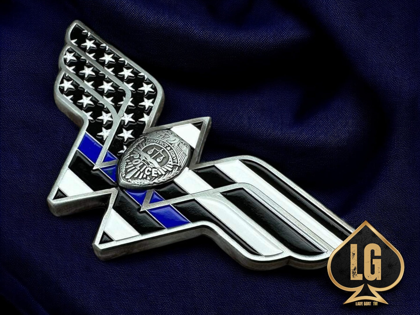 WW Blue Line Challenge Coin 24"💙🖤💙