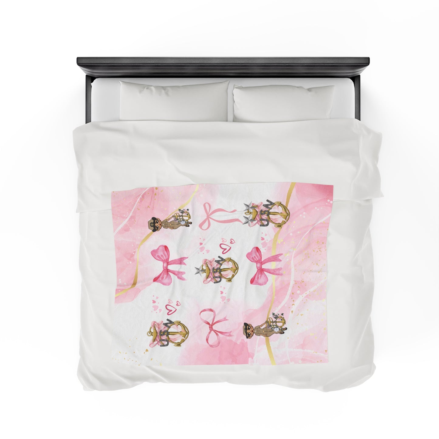 Lady Goat Coquette V1 Fleece Blanket