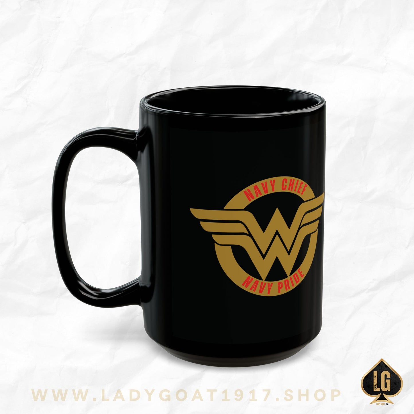 WW OG Long Hair Gold Black Mug