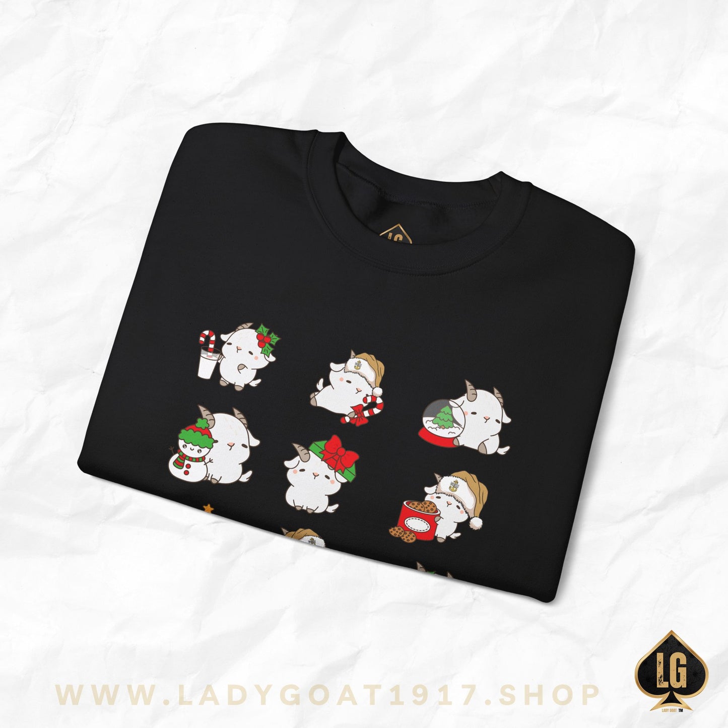 Hello Goat Christmas Crewneck Sweater