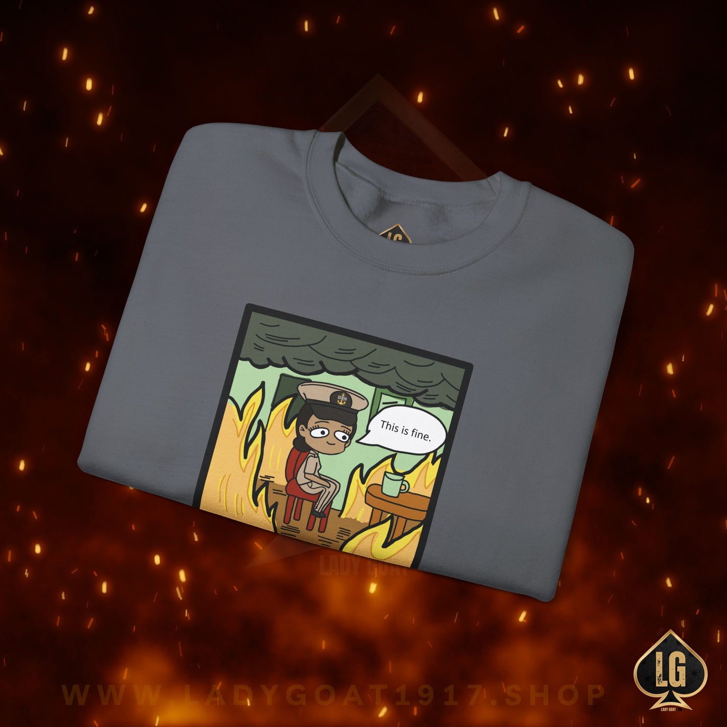 This is Fine ! V1 CPO Crewneck Sweater