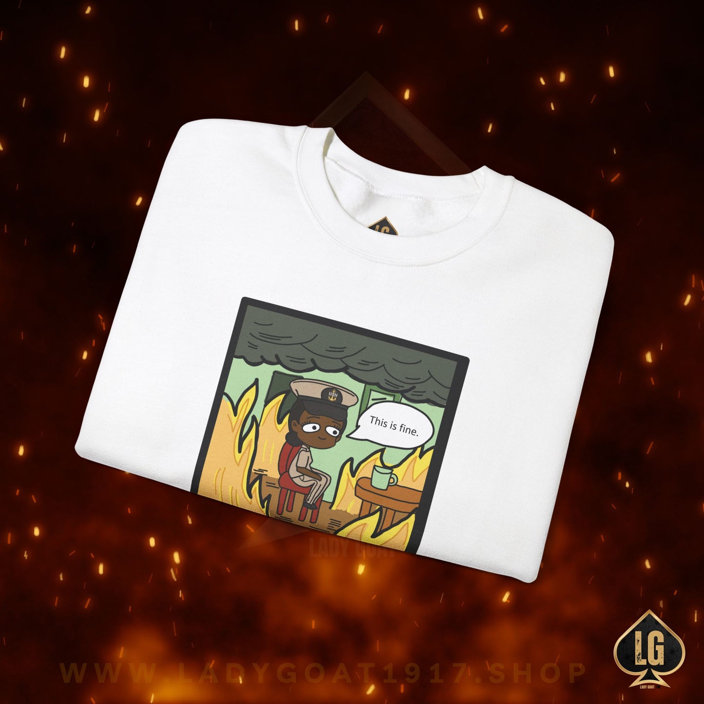 This is Fine ! V6 CPO Crewneck Sweater