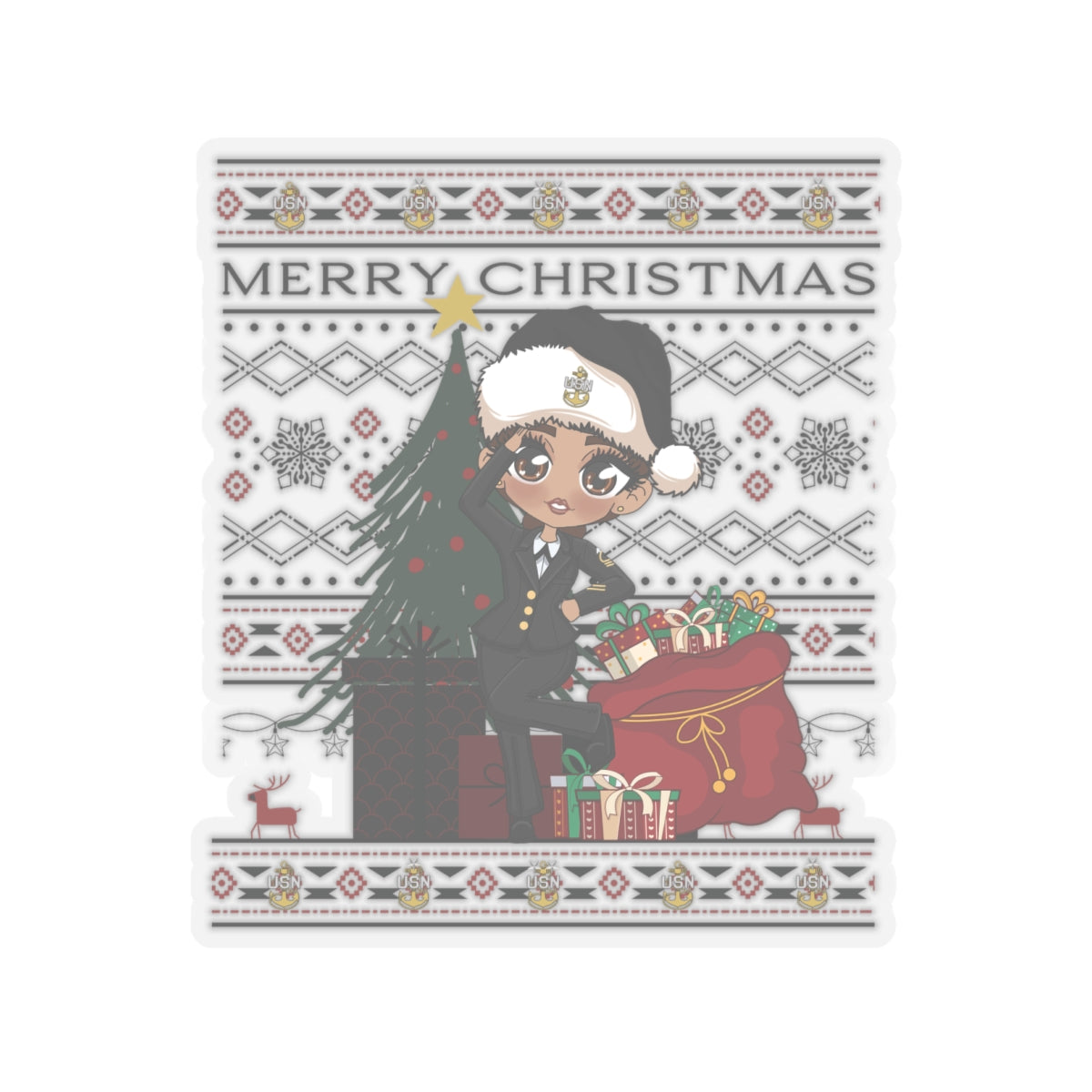 Christmas  Blues V5 Stickers