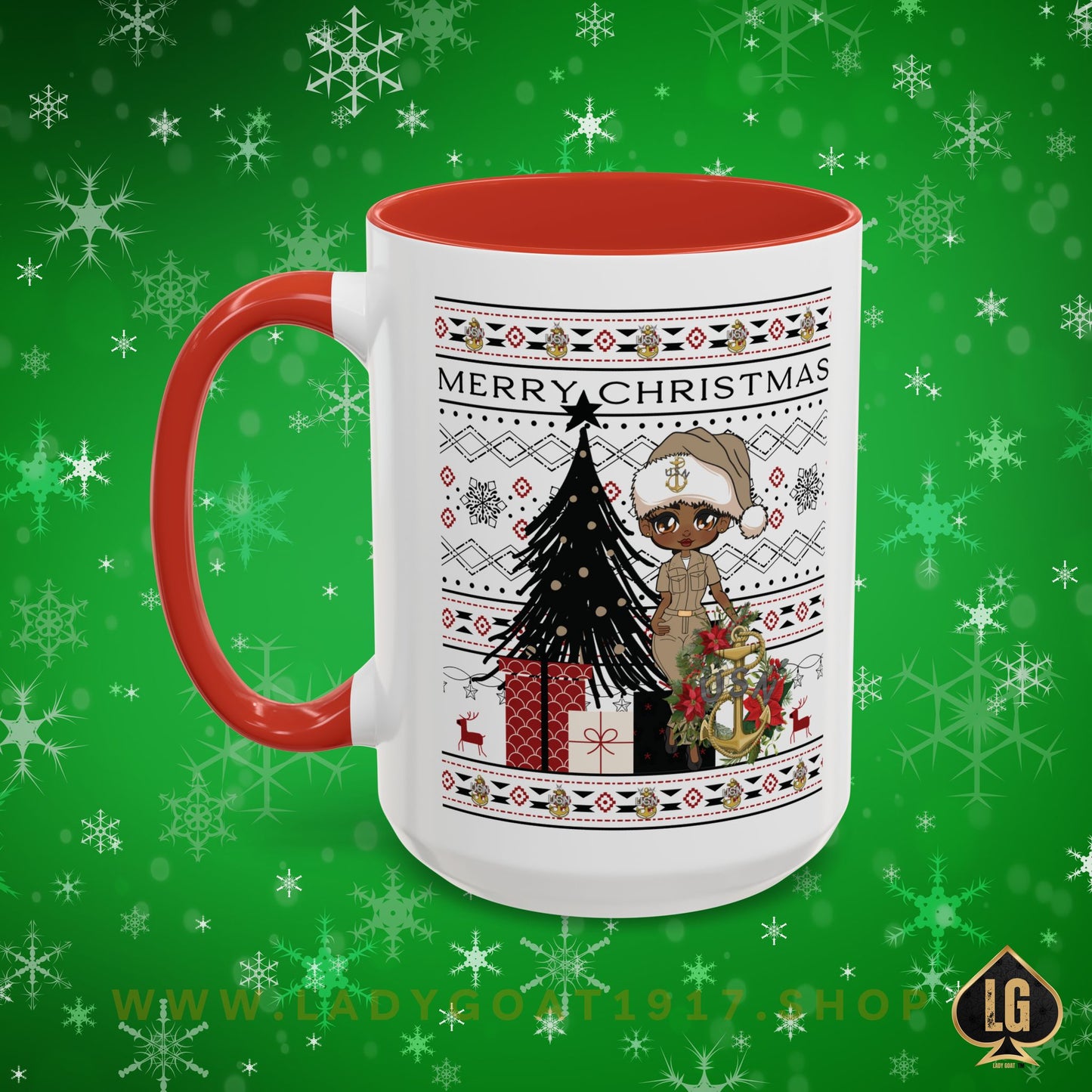 Khaki Christmas V4 15oz Mug