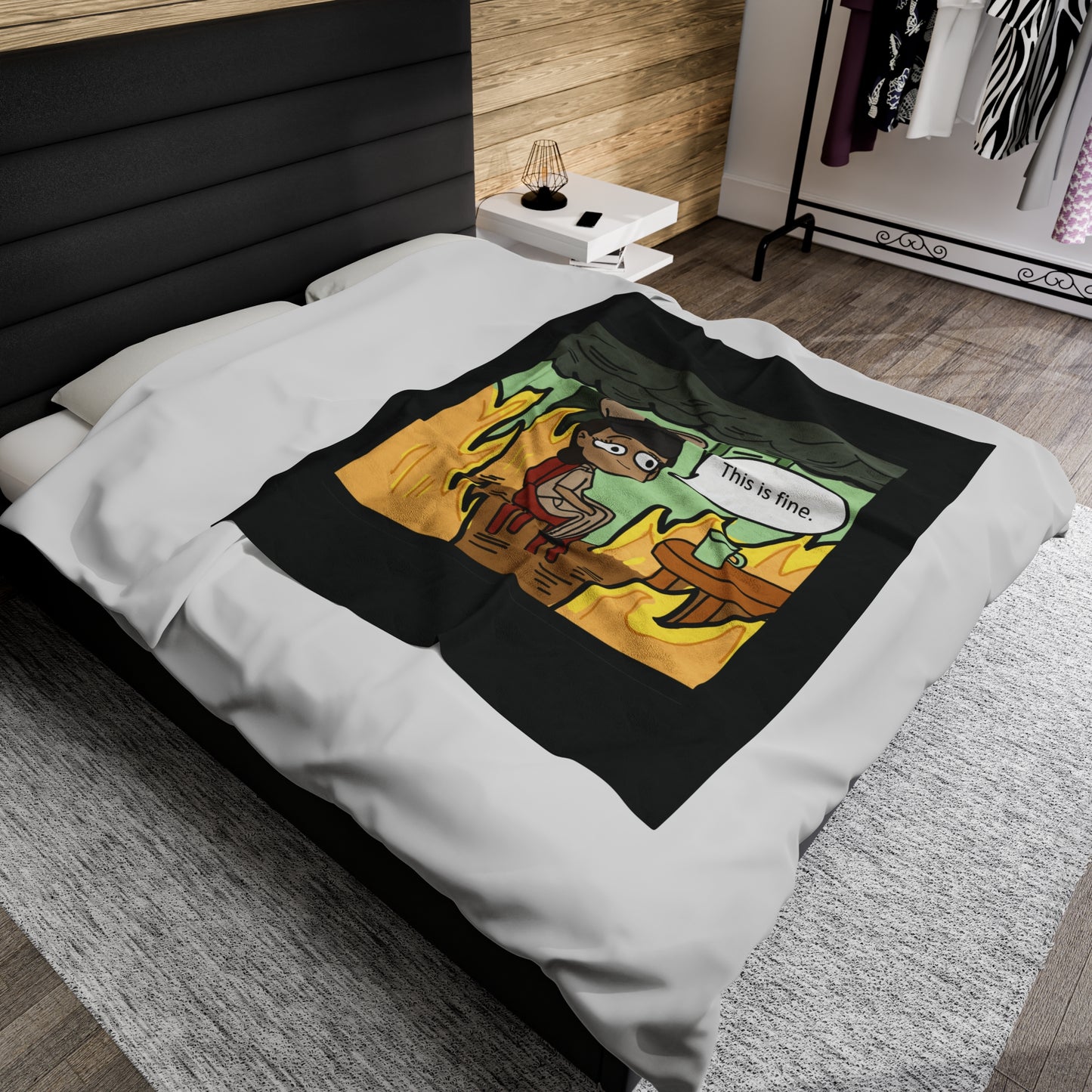 This is Fine ! V1 SCPO Fleece Blanket