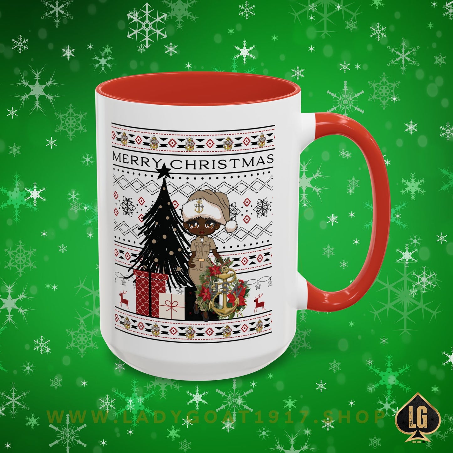 Khaki Christmas V3 15oz Mug