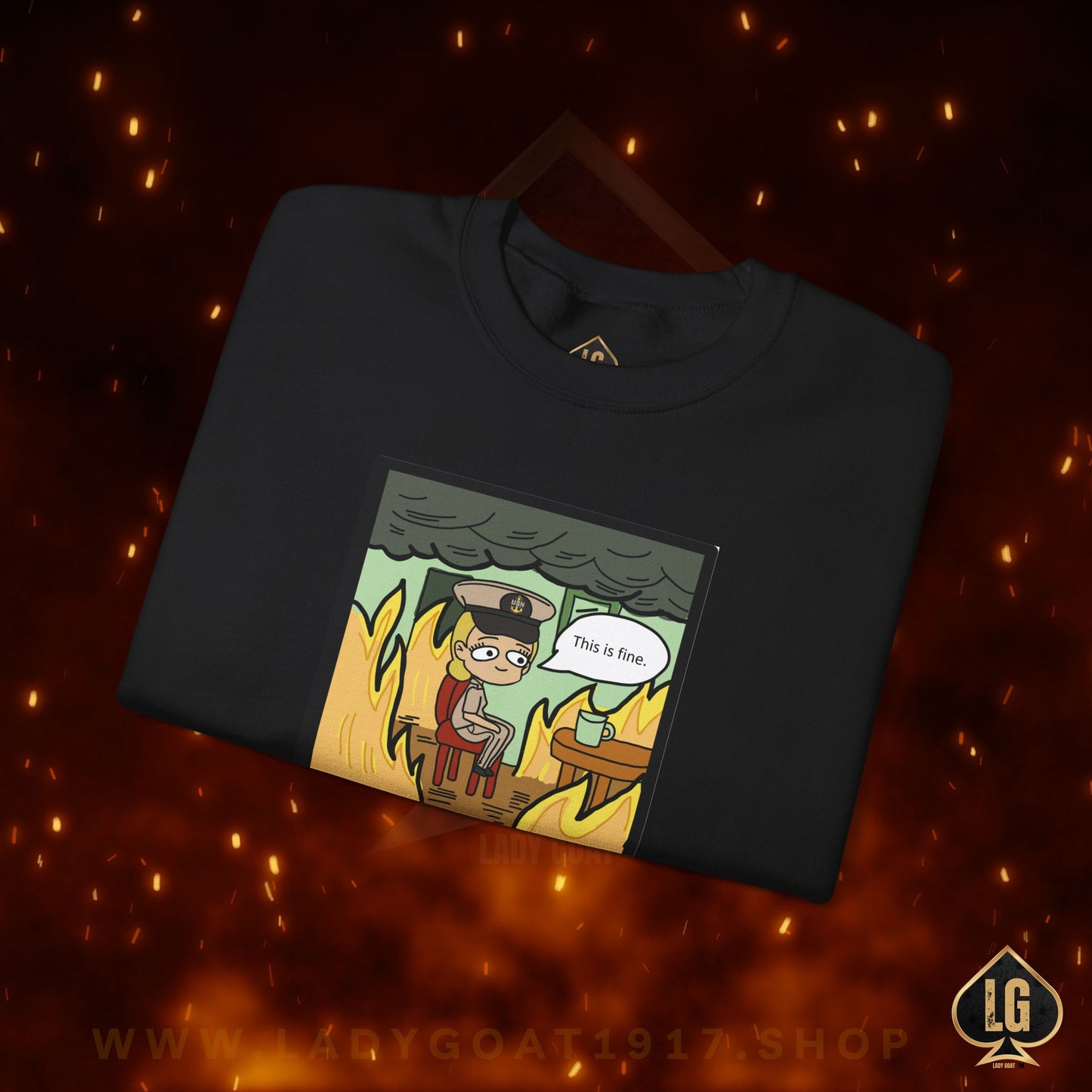 This is Fine ! V2 CPO Crewneck Sweater