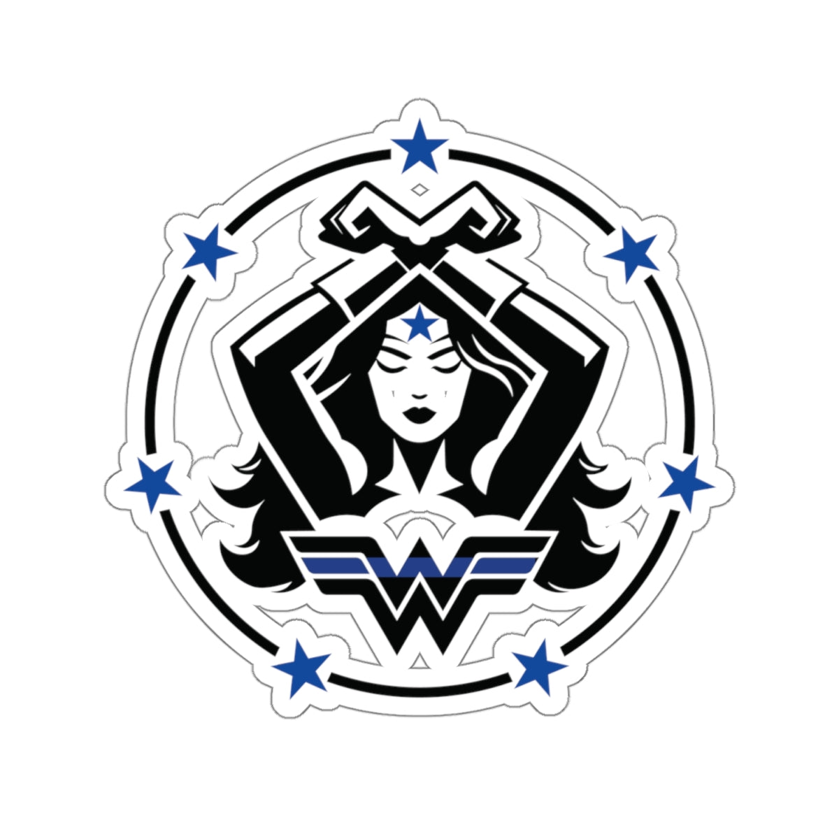 WW Blue Line Sticker V1