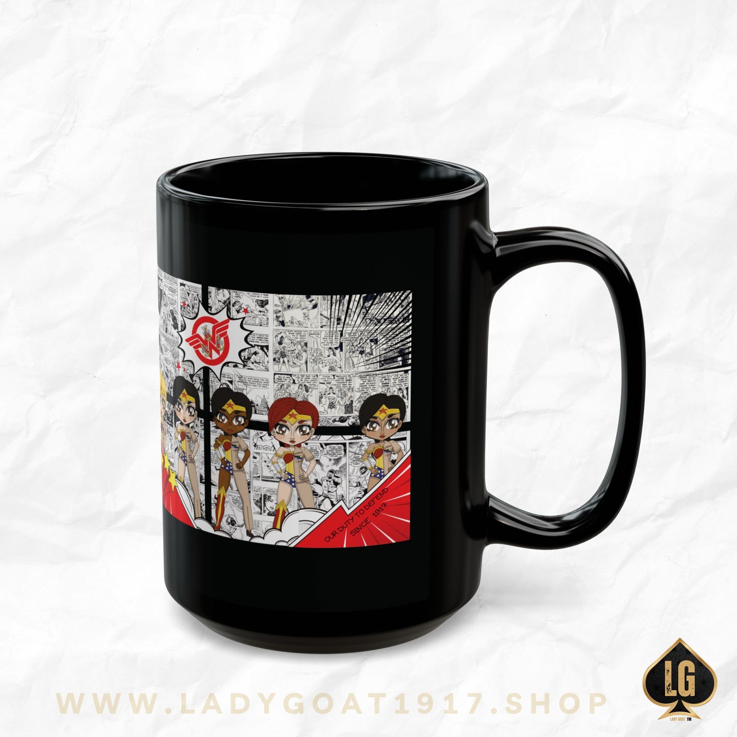 News Flash Comic Black Mug