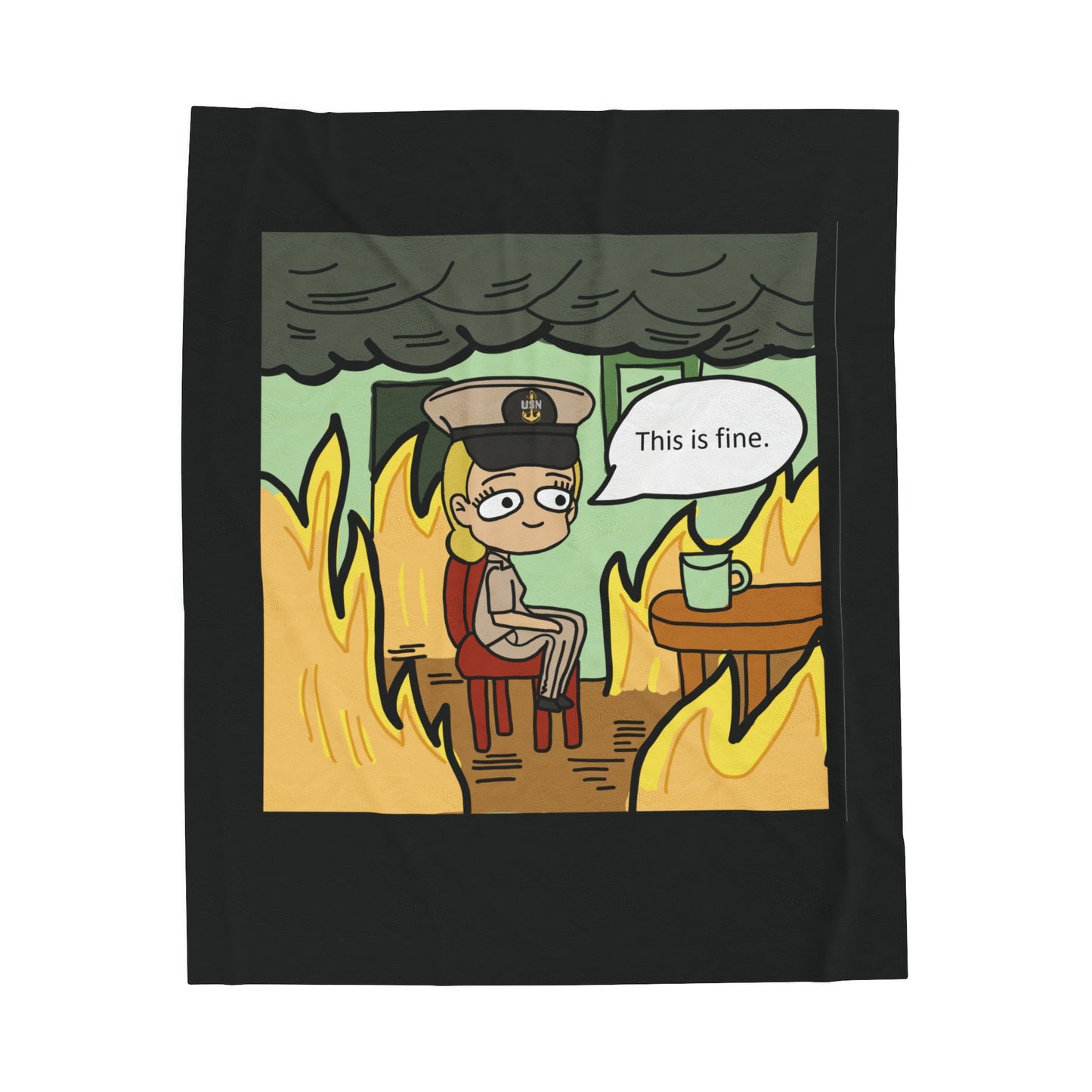 This is Fine ! V2 CPO Fleece Blanket