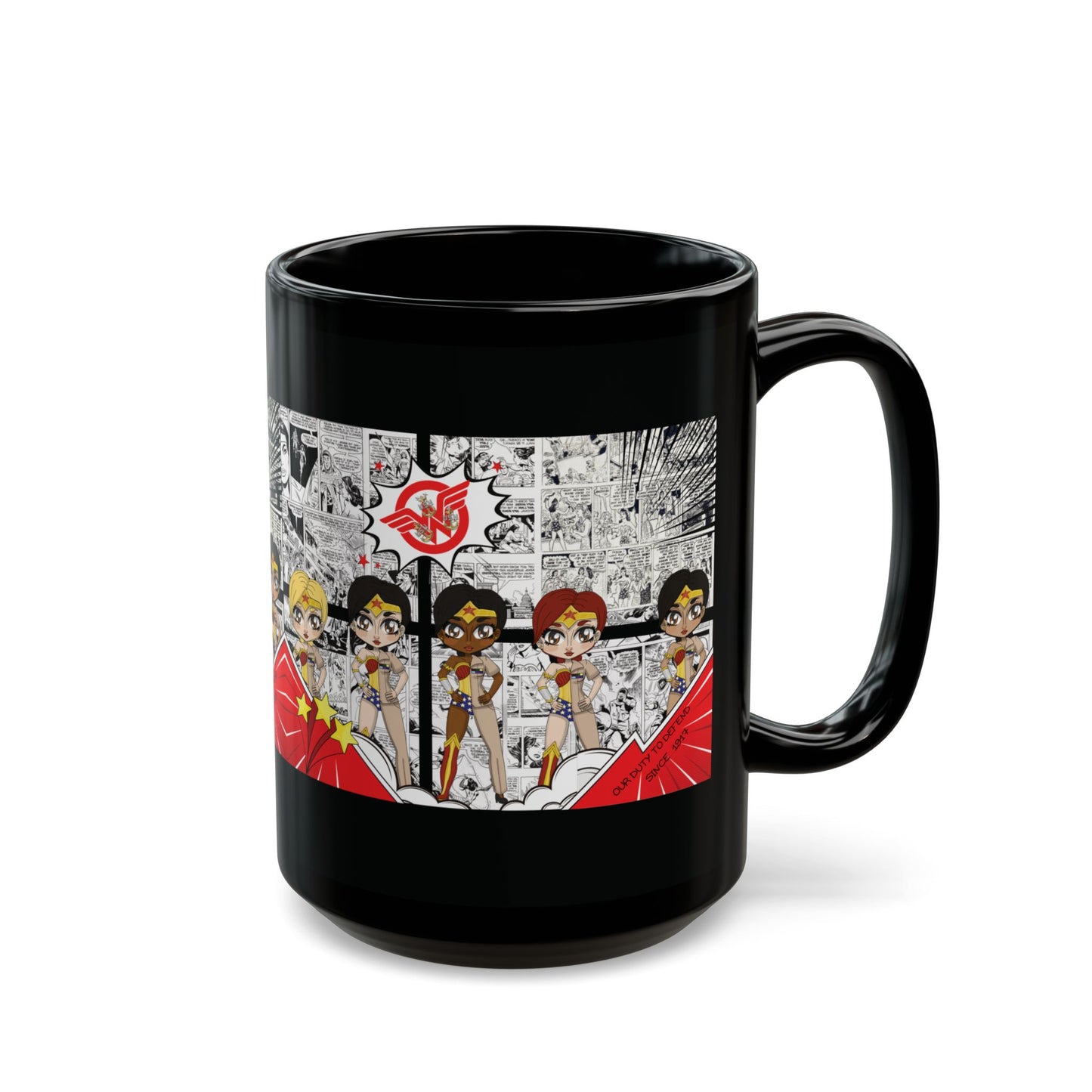 News Flash Comic Black Mug