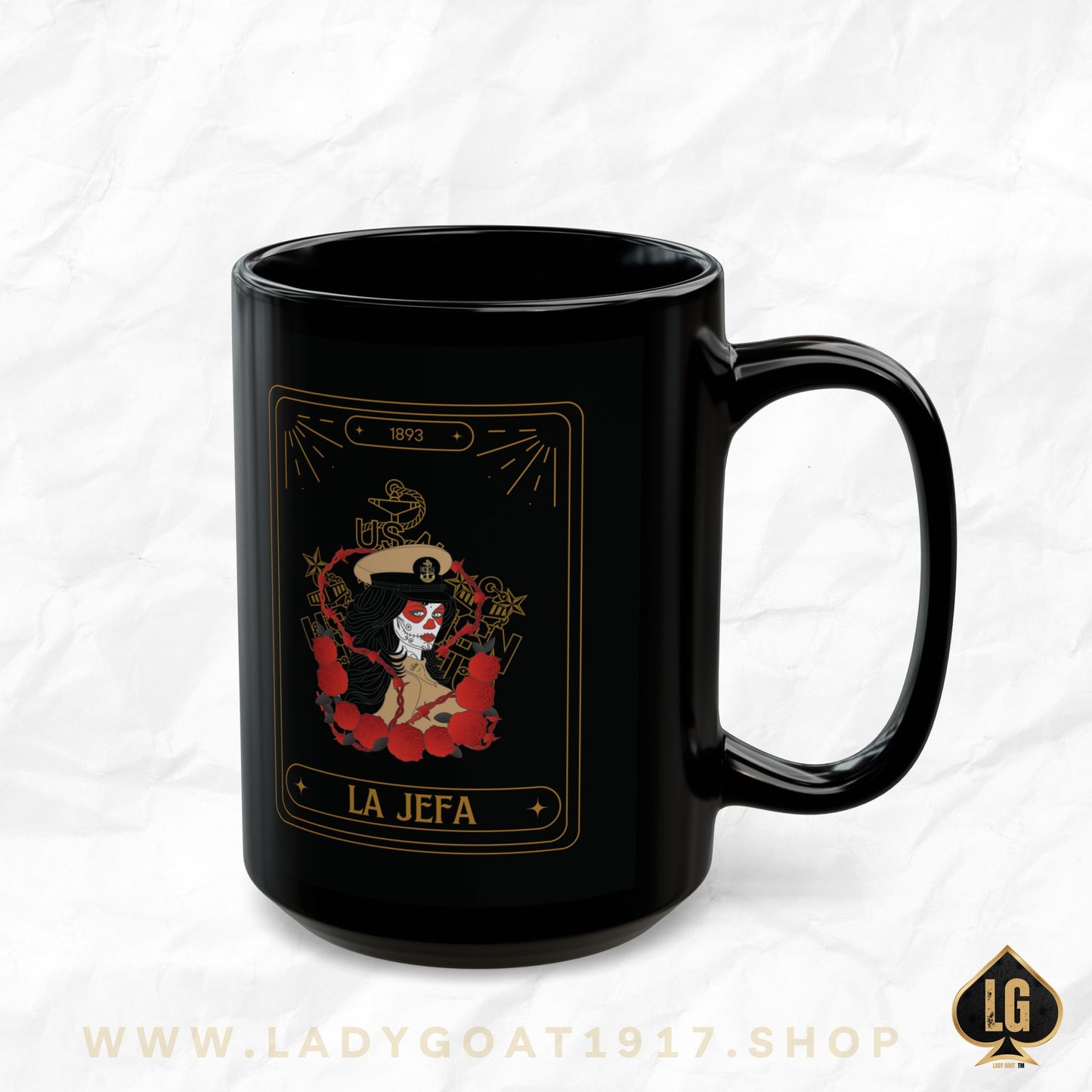 La Jefa Black Mug