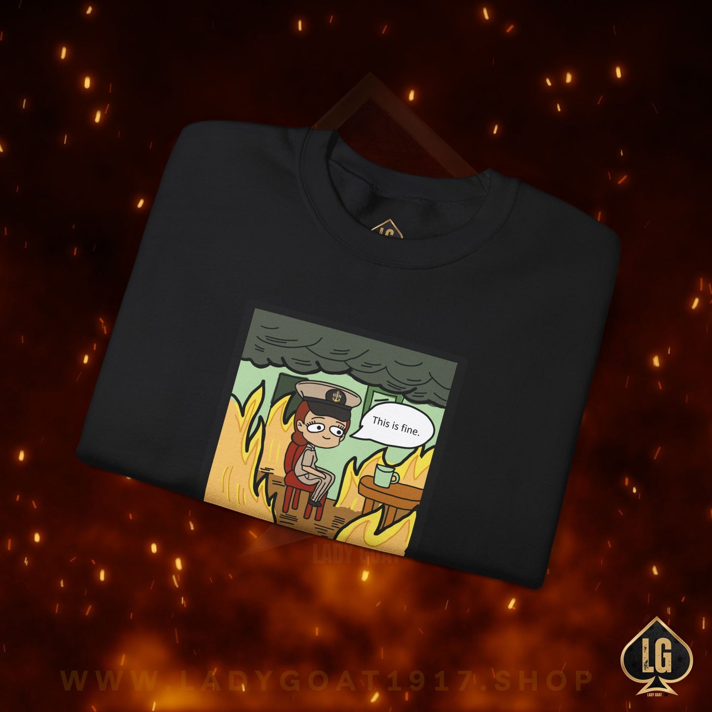 This is Fine ! V3 CPO Crewneck Sweater