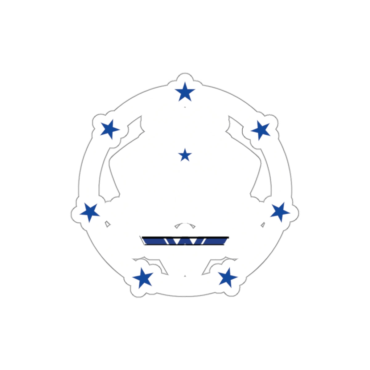 WW Blue Line Sticker V3