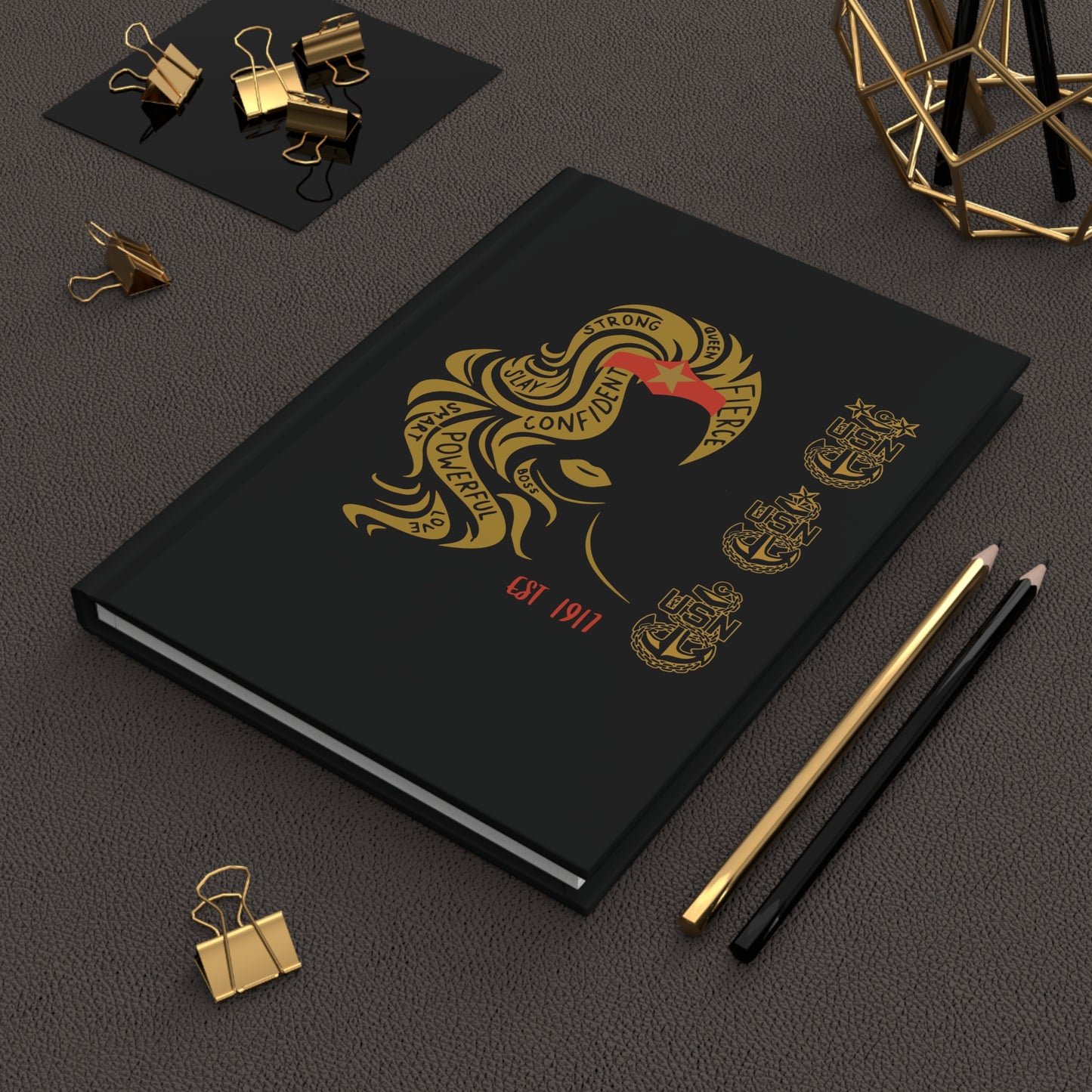 WW OG Long Hair Gold Hardcover Journal Matte