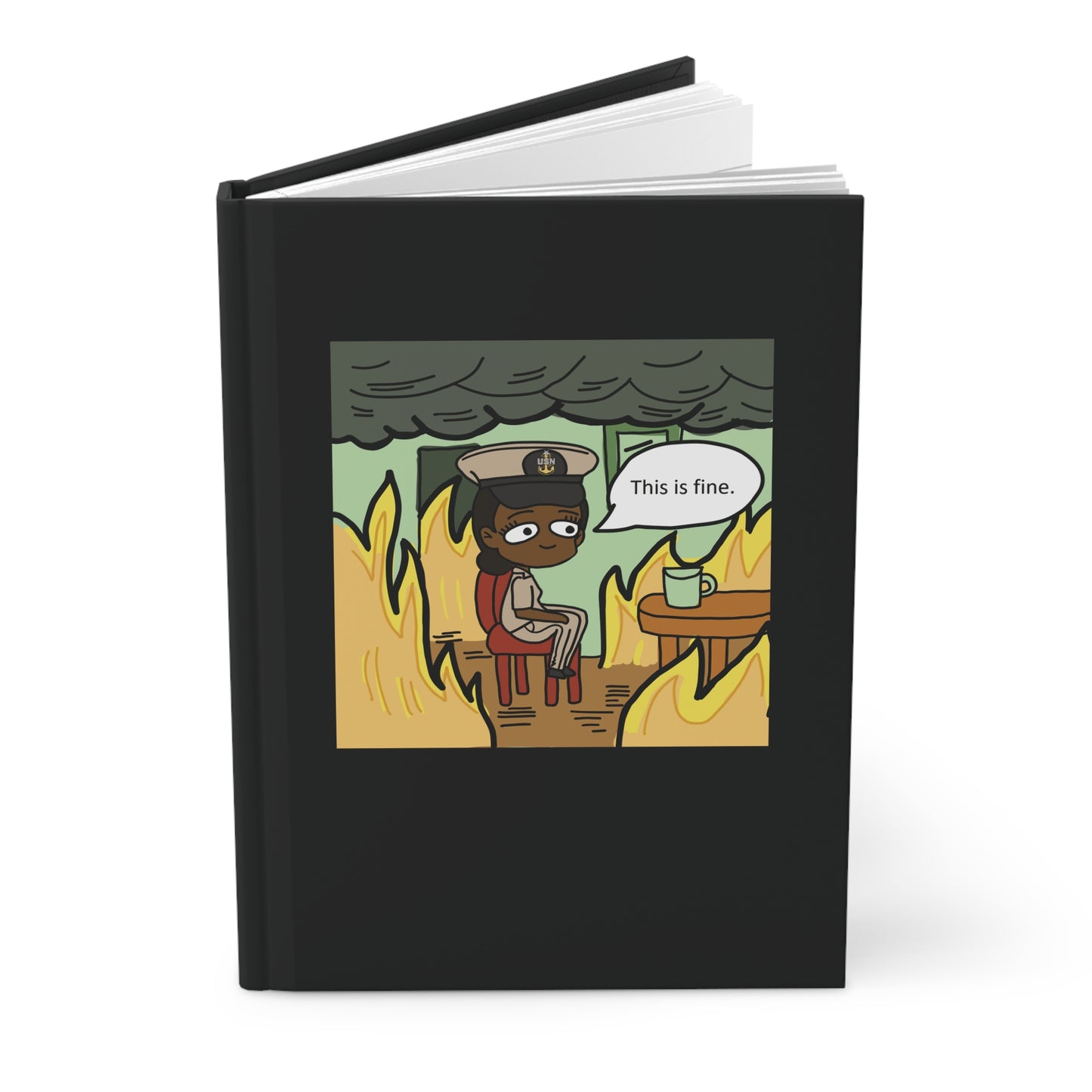This is Fine ! V6 SCPO Hardcover Journal Matte