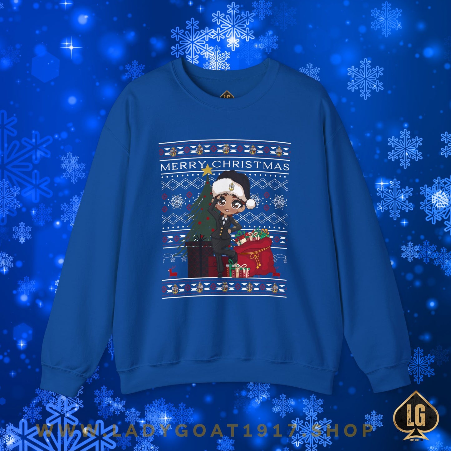 Christmas Blues V6 Crewneck Sweater
