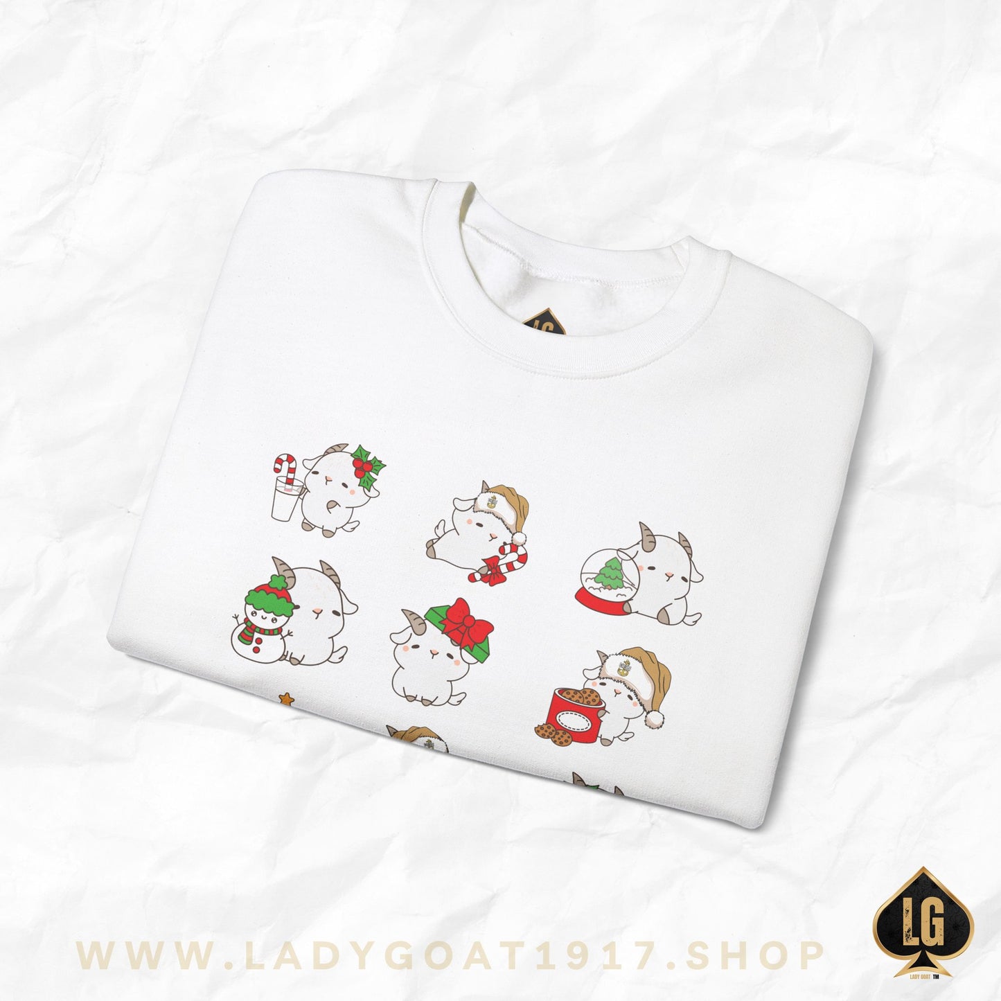 Hello Goat Christmas Crewneck Sweater