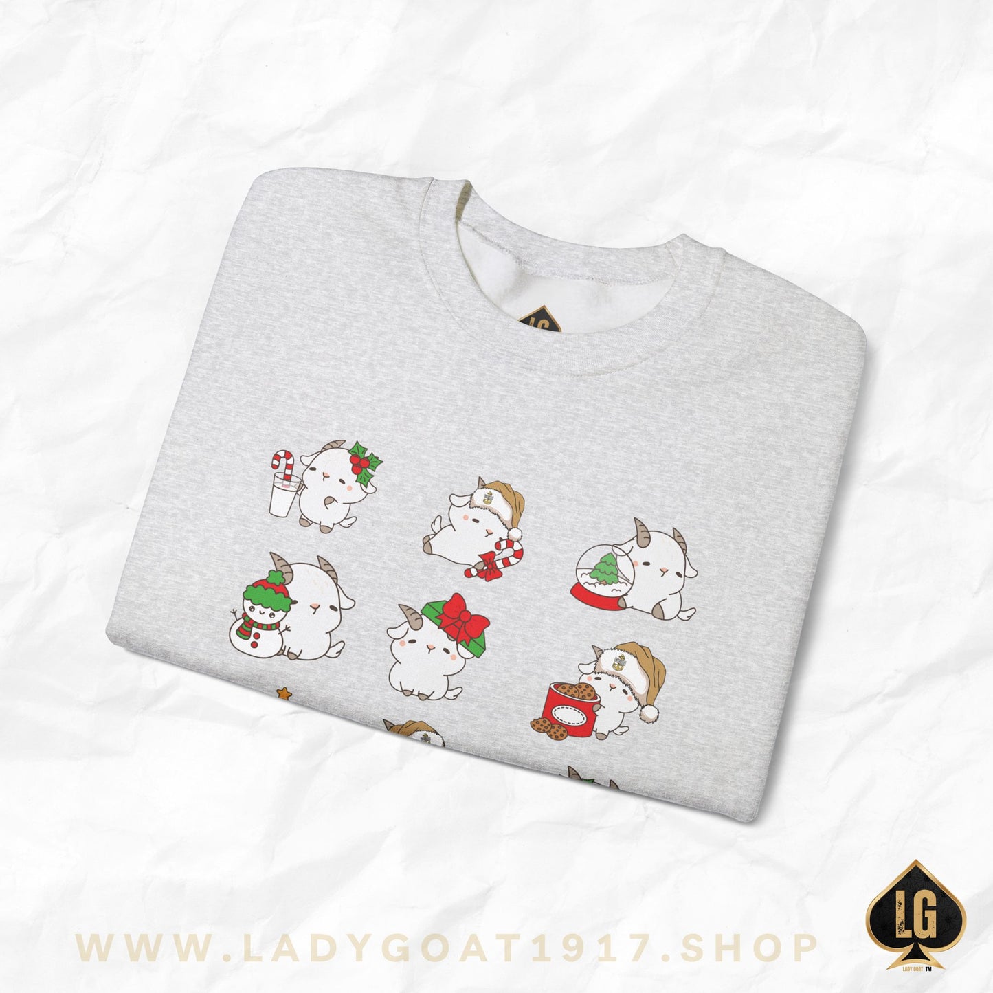Hello Goat Christmas Crewneck Sweater
