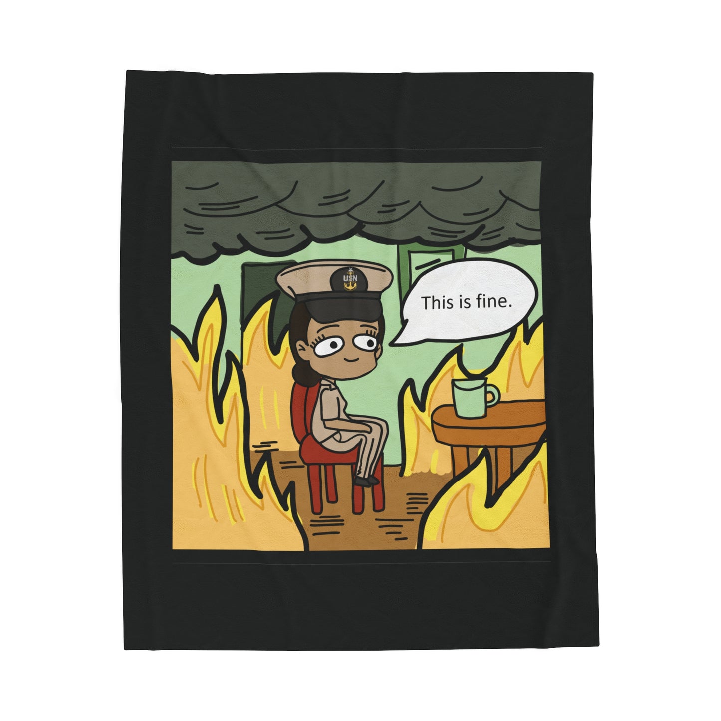 This is Fine ! V1 SCPO Fleece Blanket