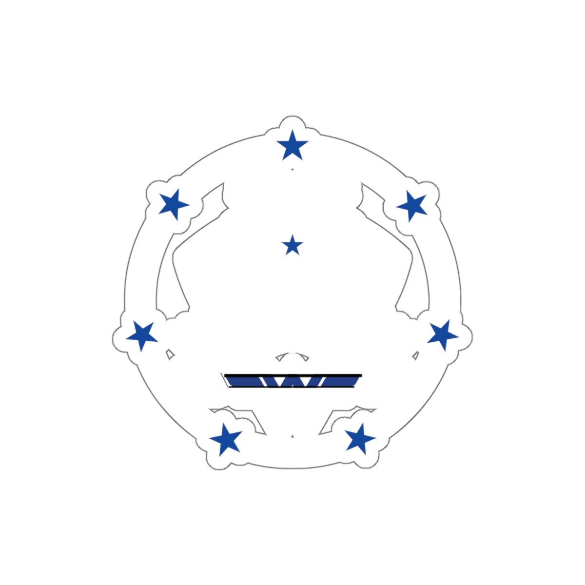 WW Blue Line Sticker V3