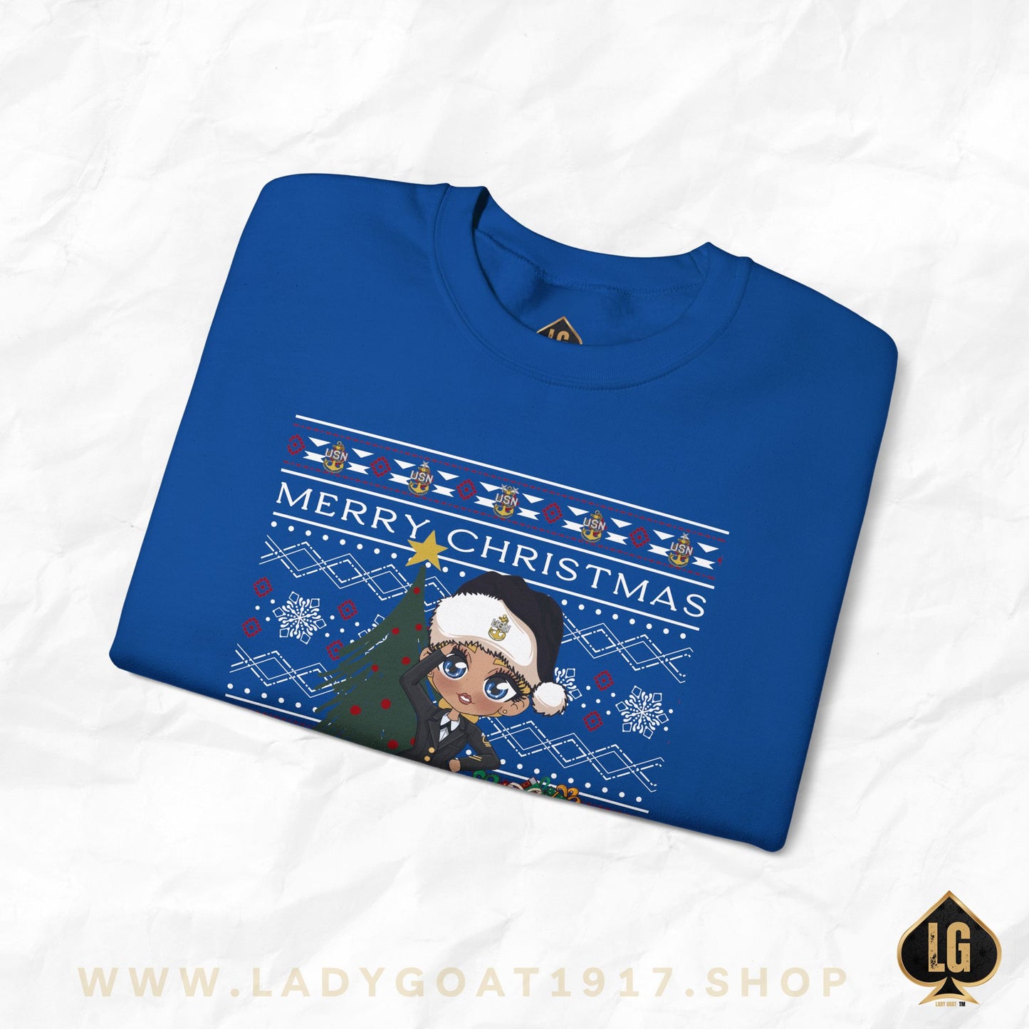 Christmas Blues V8 Crewneck Sweater