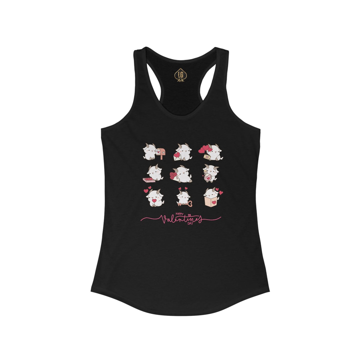 Hello Goat Valentine Women's Ideal Racerback Tank