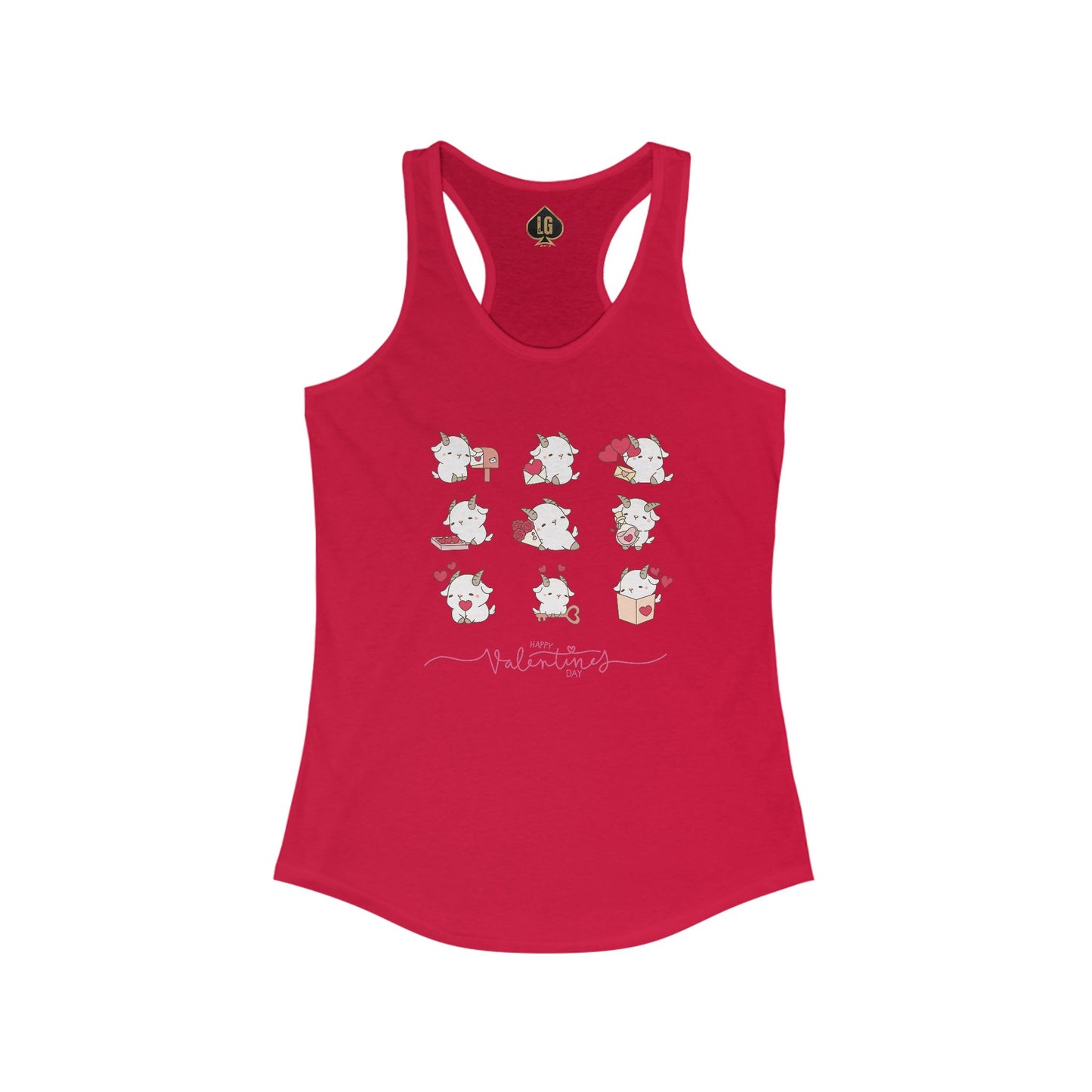 Hello Goat Valentine Women's Ideal Racerback Tank