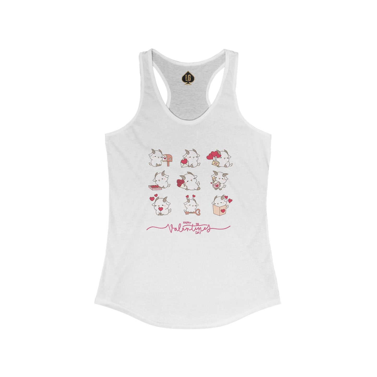 Hello Goat Valentine Women's Ideal Racerback Tank