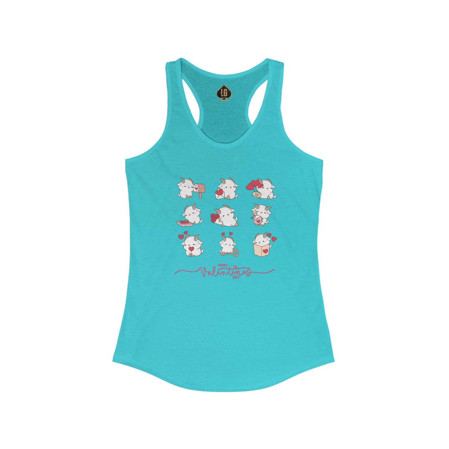 Hello Goat Valentine Women's Ideal Racerback Tank