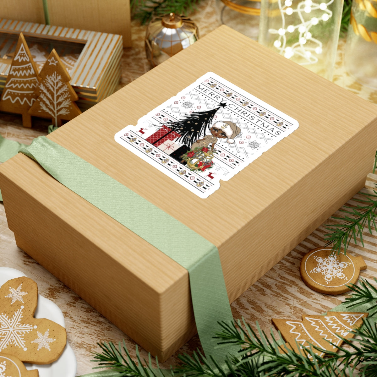 Khaki Christmas V2 Stickers