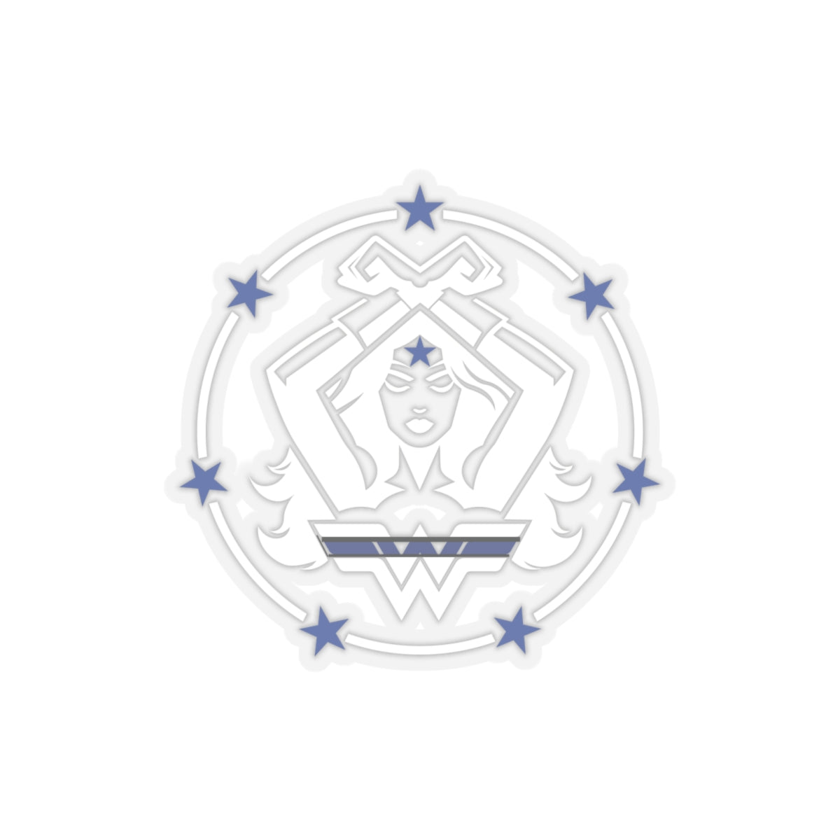 WW Blue Line Sticker V3