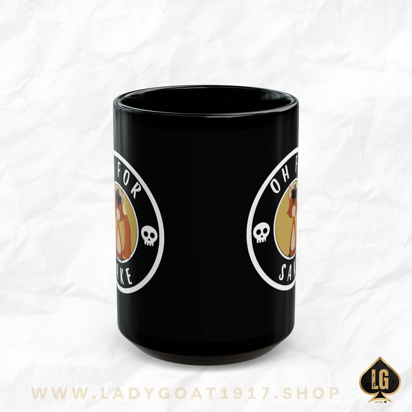 For 🦊 Sake ! V1  Black Coffee Mug