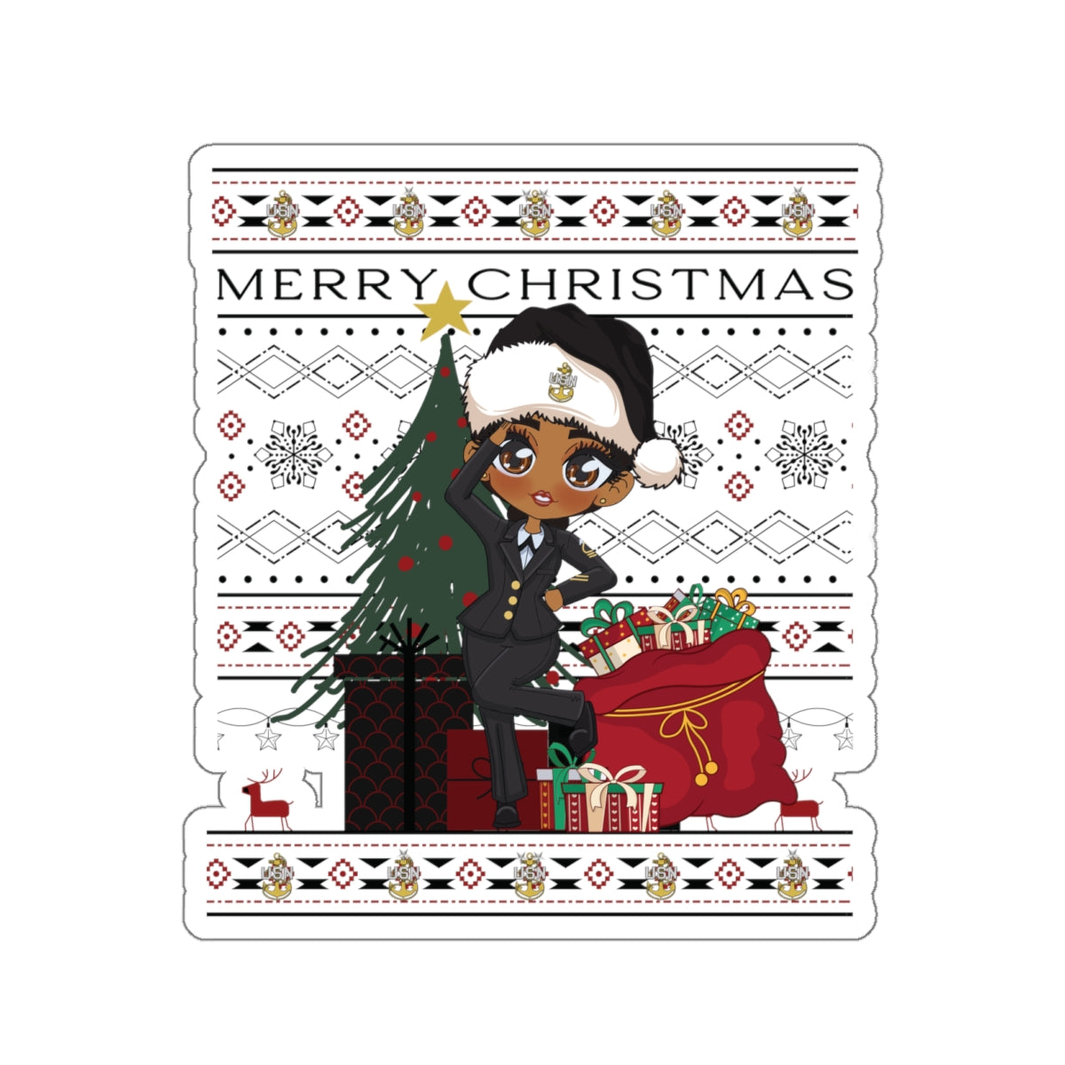 Christmas  Blues V1 Stickers