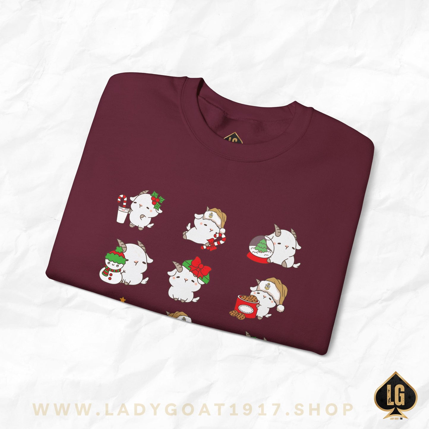 Hello Goat Christmas Crewneck Sweater