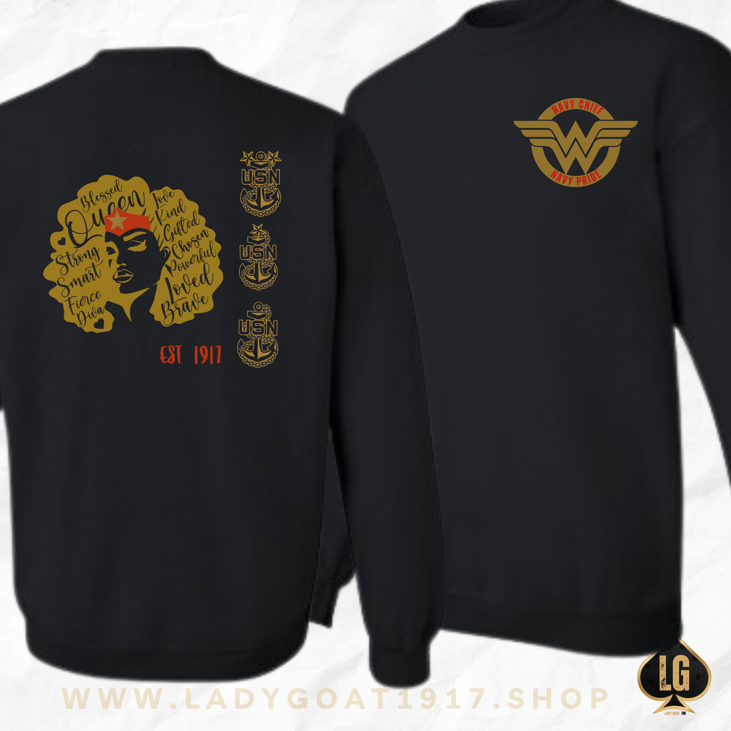WW OG Diva Gold Crewneck Sweater