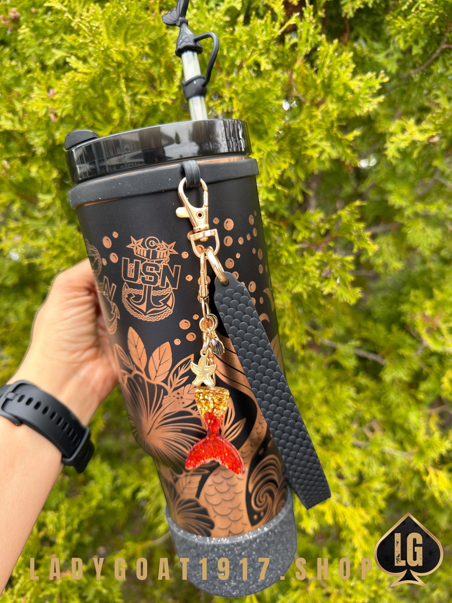 Crest of Wave Black Cooper 40oz Tumbler Limited
