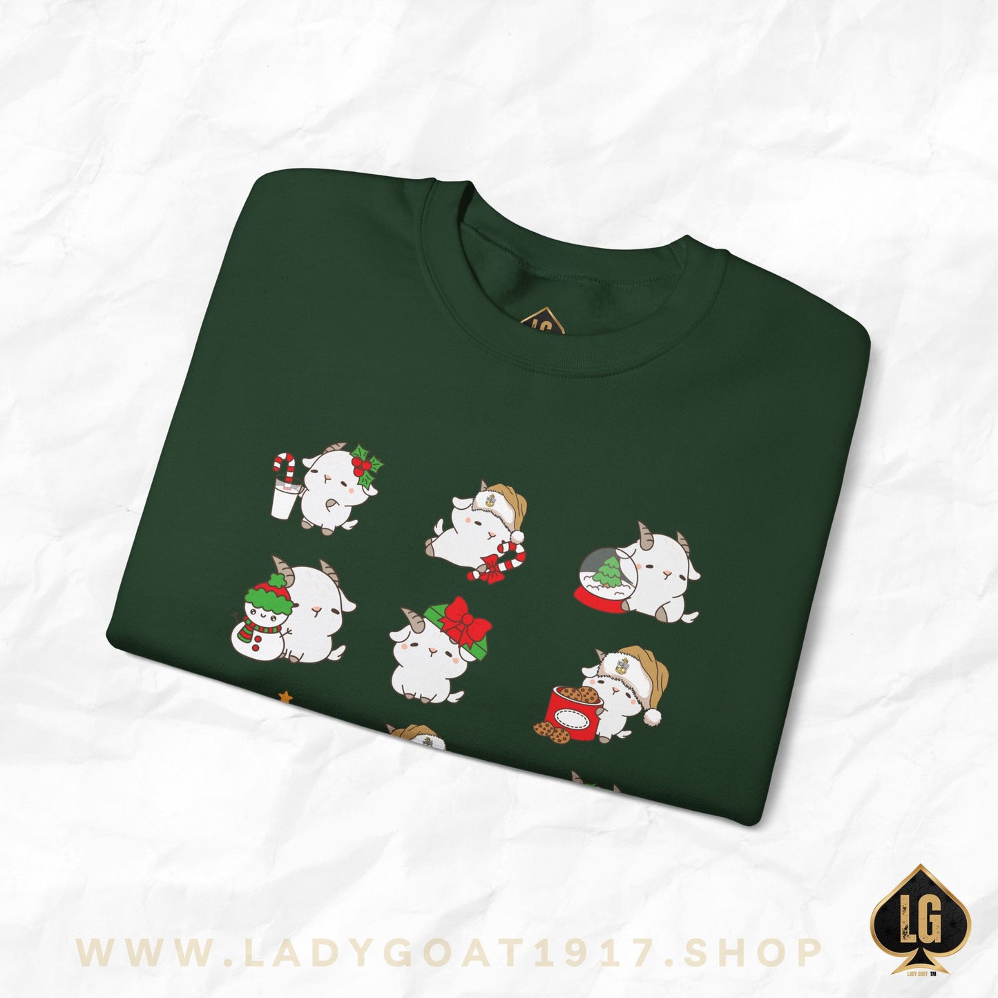 Hello Goat Christmas Crewneck Sweater