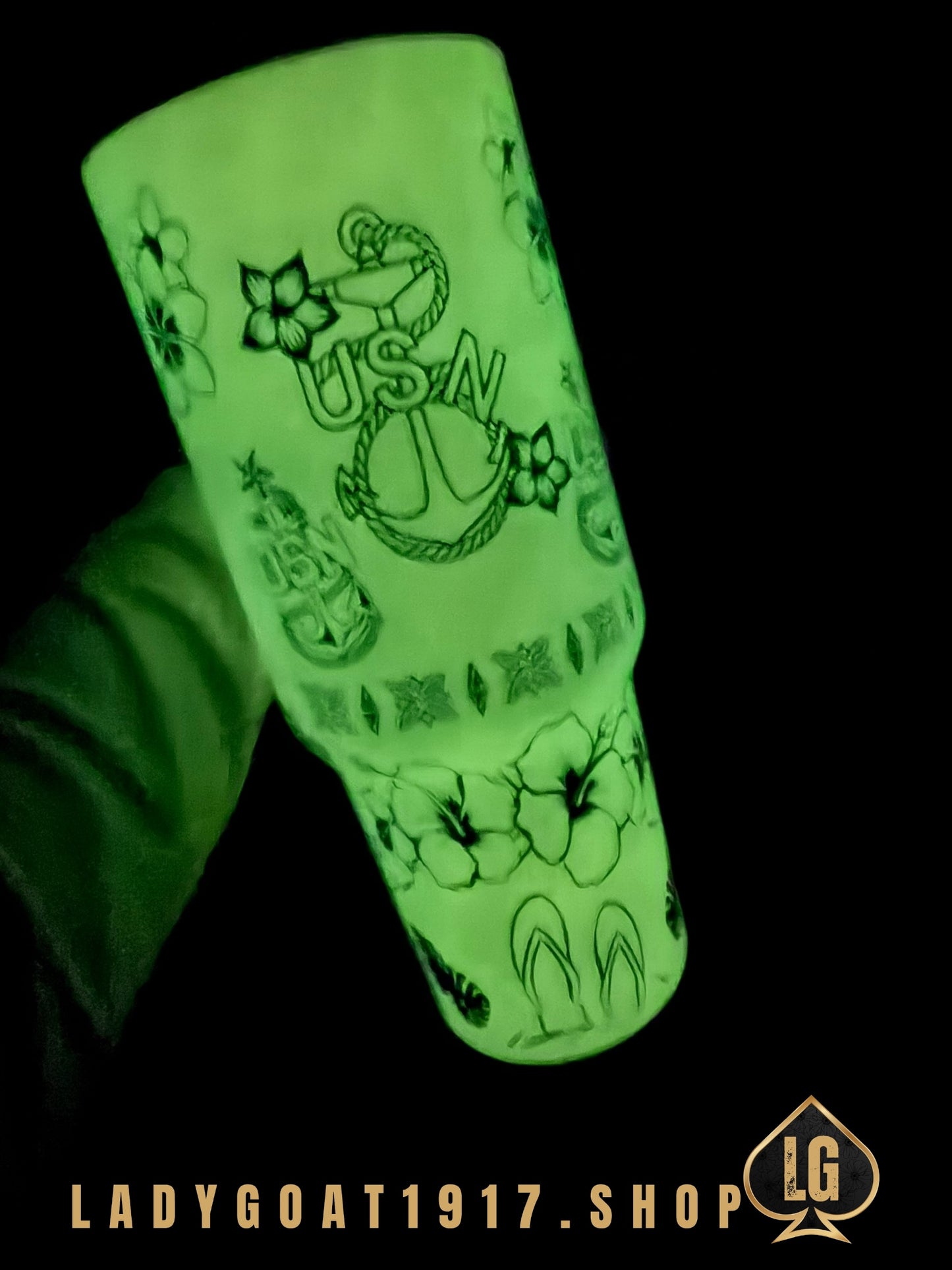 Hawaii Goats 🌺 40oz Tumbler Glow in Dark