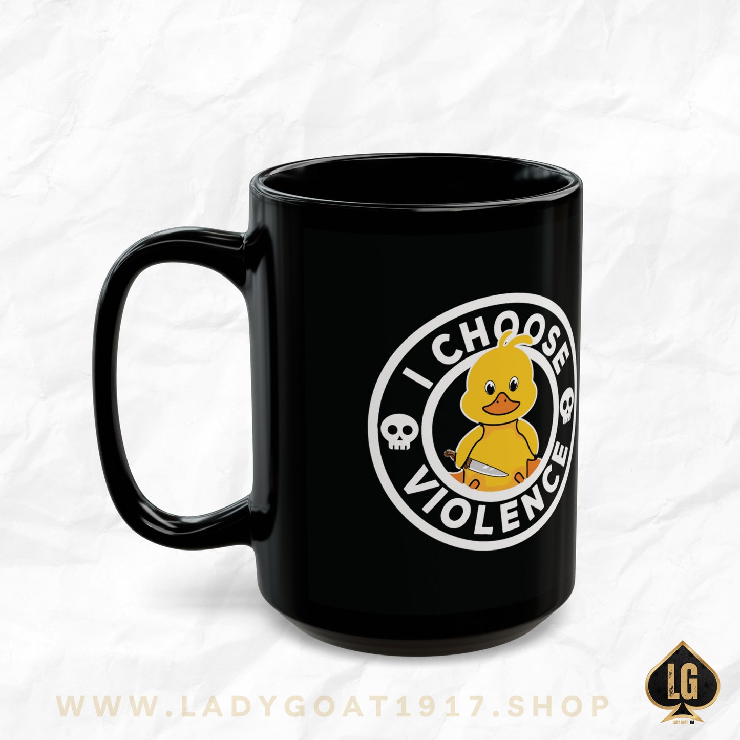 Duck Around Black Mug