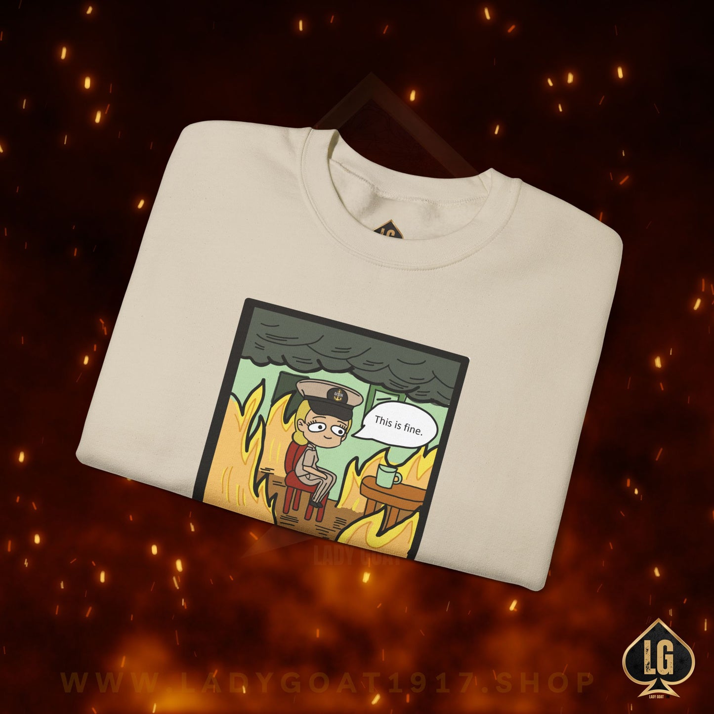 This is Fine ! V2 CPO Crewneck Sweater
